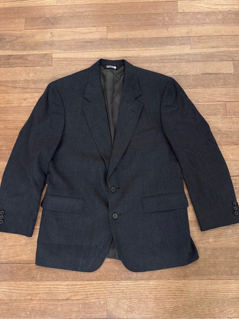 Planteen & Krogh Men's Charcoal Gray Wool Blazer - Size 38S
 b16